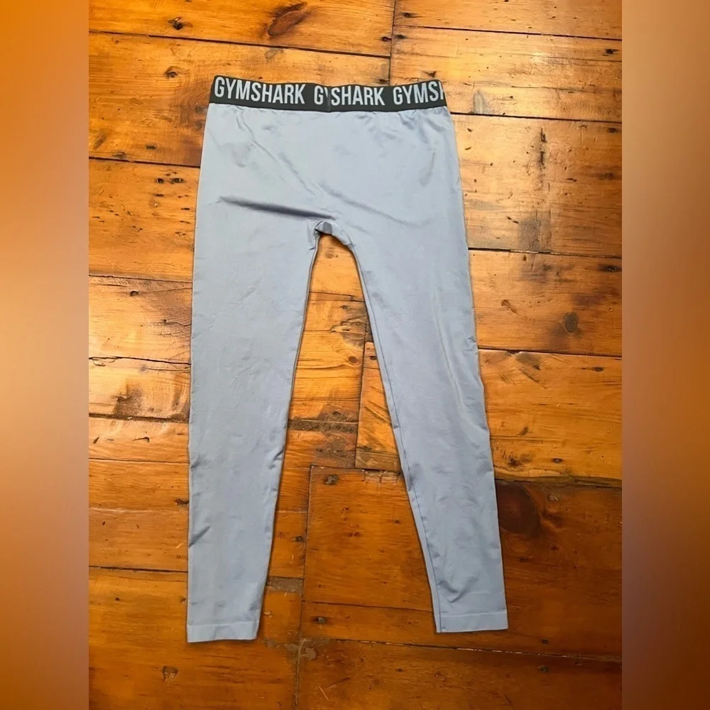 Gymshark Flex High-waisted Intense Steel Fit Leggings in Blue / Charcoal EUC